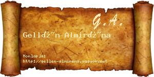 Gellén Almiréna névjegykártya